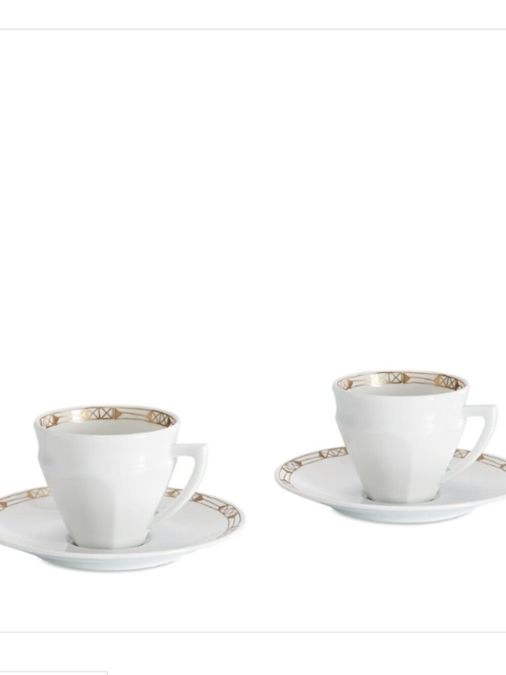 Baccarat Talleyrand Coffee Cup and Saucer, Service for 2